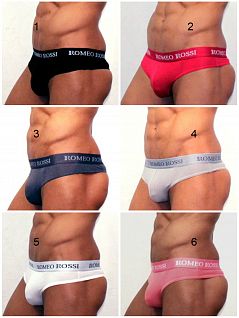 Комплект из 5 мужских трусов стрингов с широким поясом Romeo Rossi Thongs